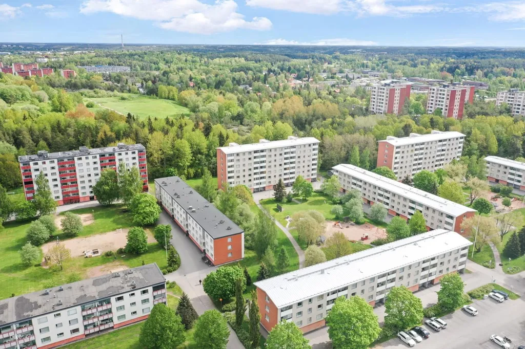 Vue aérienne - Renovated Flat with Glazed Balcony in Ilpoinen
