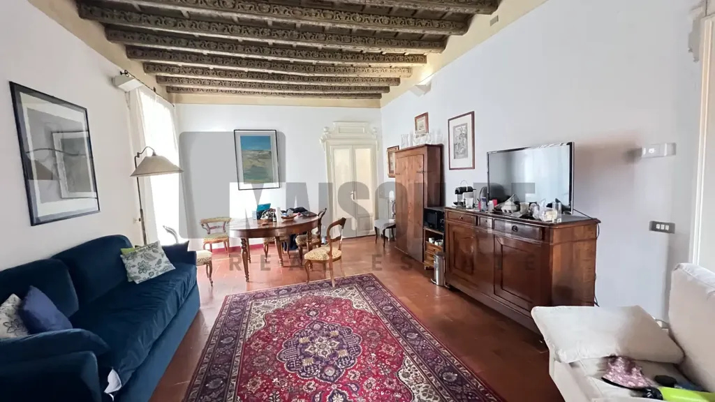 Séjour - Historic Apartment with Terraces in Brescia