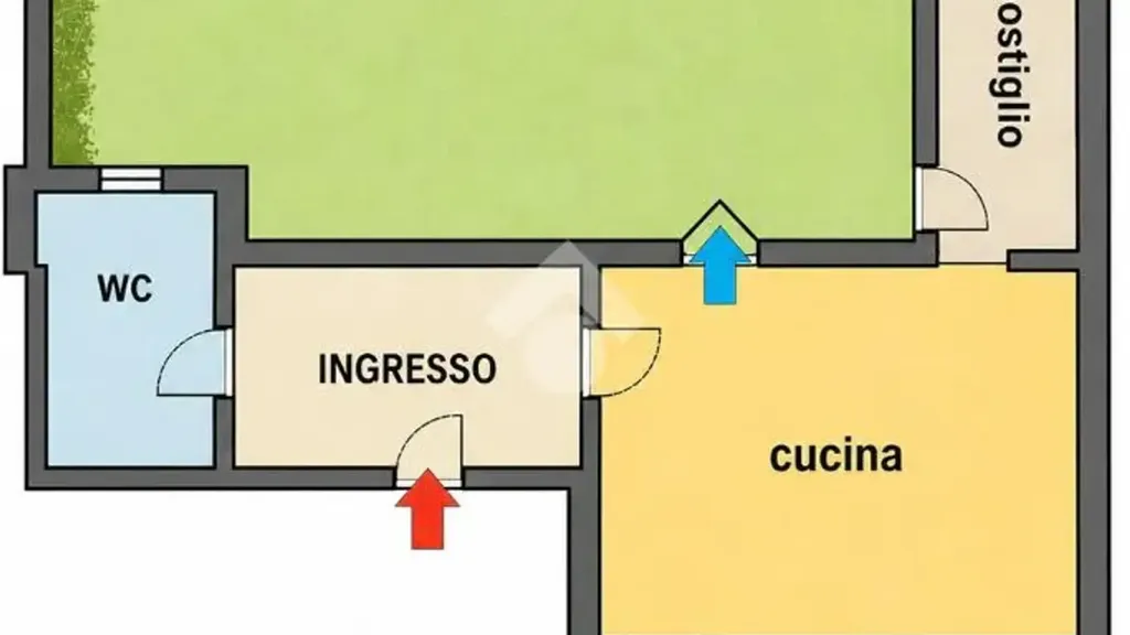 Plan - Characterful 2-Bedroom Flat with Garden in Florence