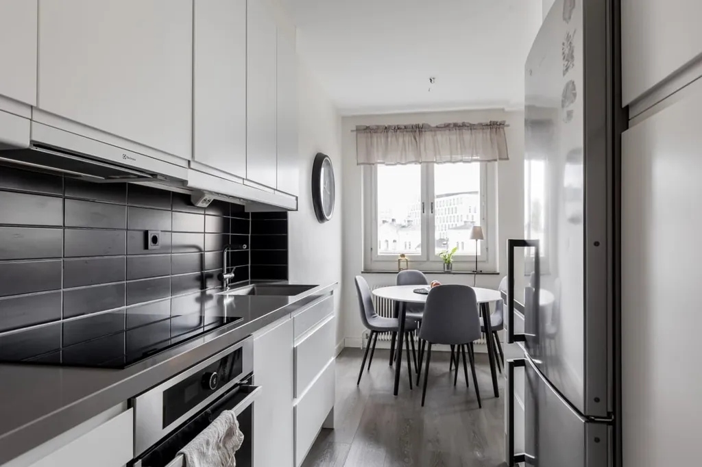 Köök - One-Bedroom Flat with Balcony in Örebro