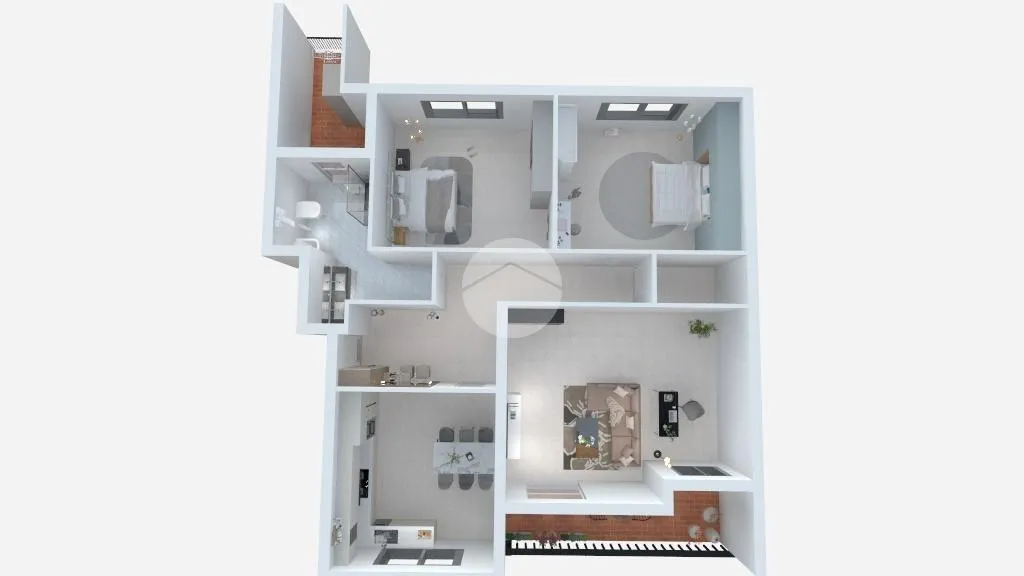 Plan - Four-Bedroom Apartment with Balcony in Florence