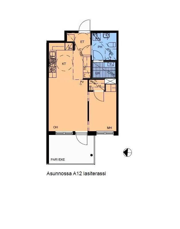 Plan - Modern Flat with Balcony in Keljo, Jyväskylä