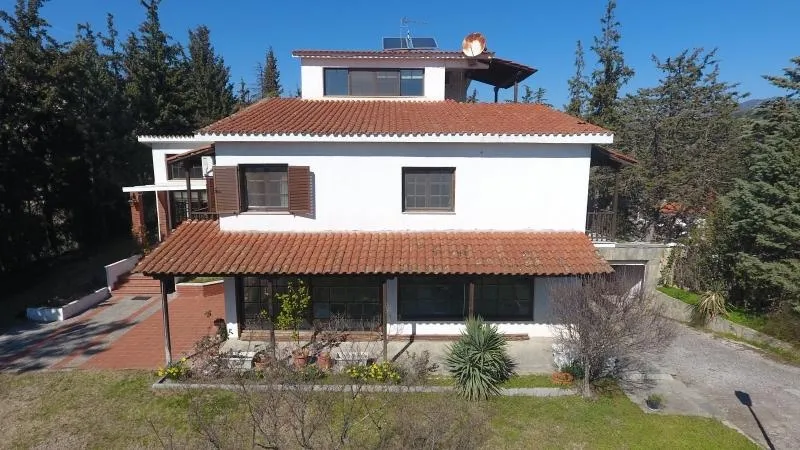 Aerial - Three-Storey House with Garden in Serrai Centre