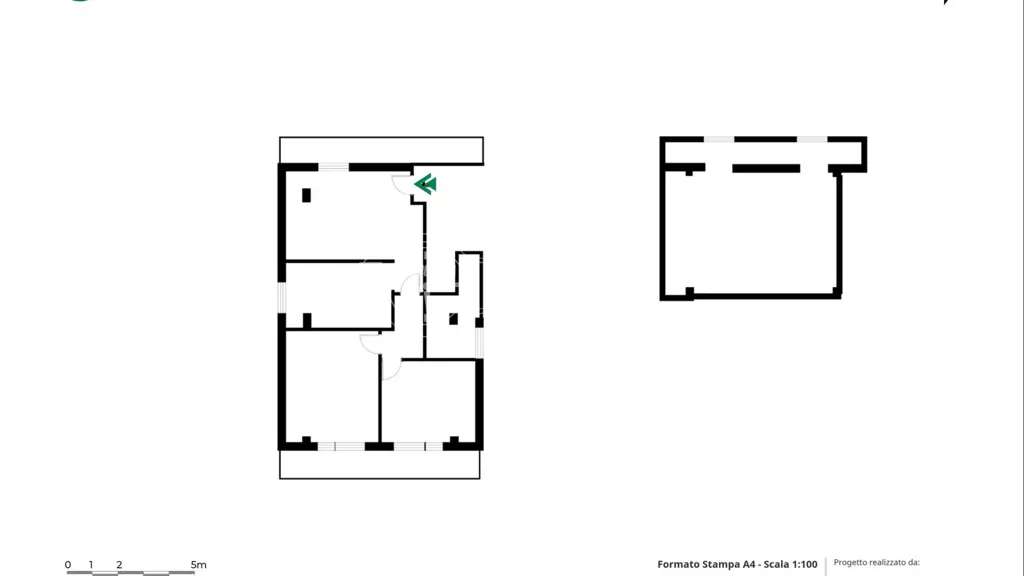 Plan - Bifamiliar House with Garden in Cattolica