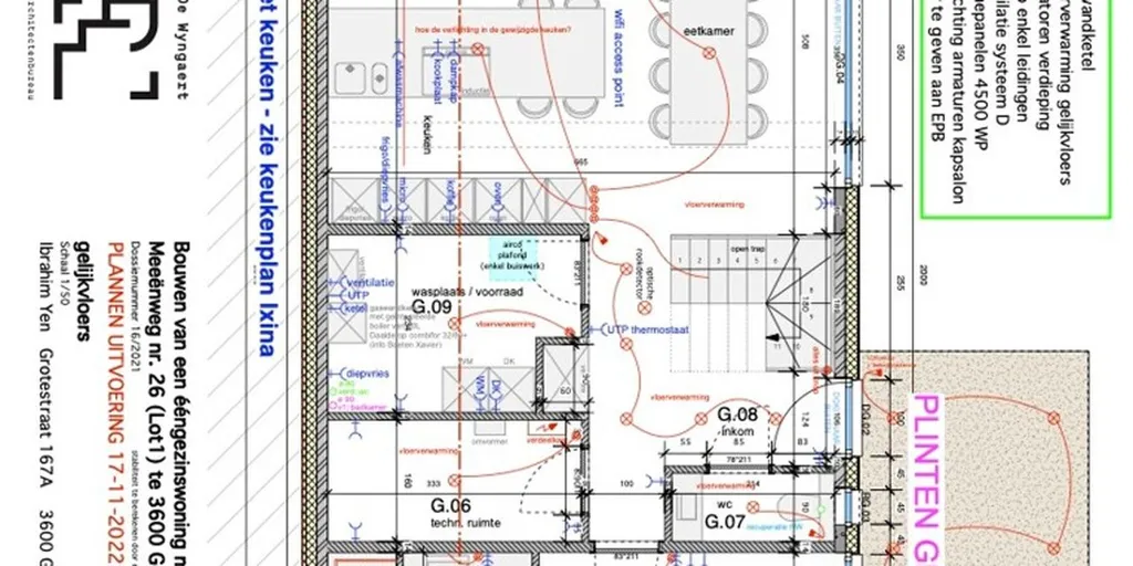 Plan - Maison Moderne avec Espace de Travail à Genk