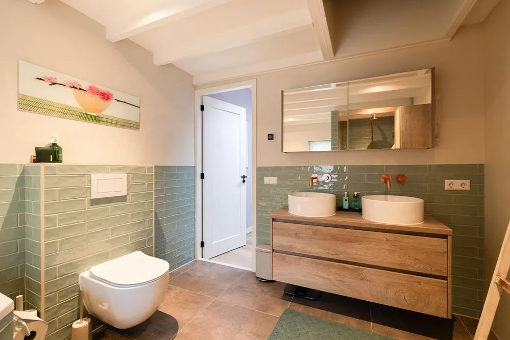 Bathrooms - Restored House with Courtyard in Haarlem's Historic District