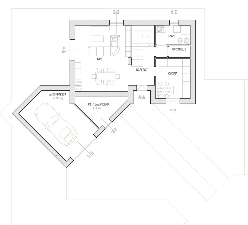 Plan - Luxury Villa with Garden in Quattro Castella