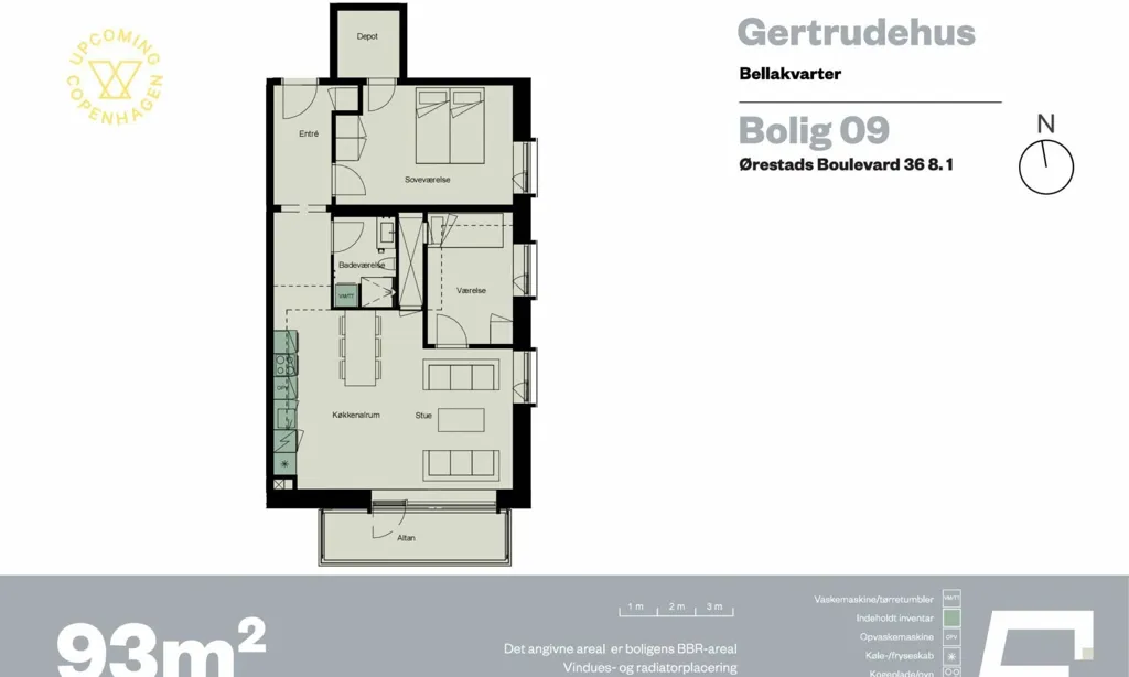 3-Bedroom Flat in Ørestad, Copenhagen
