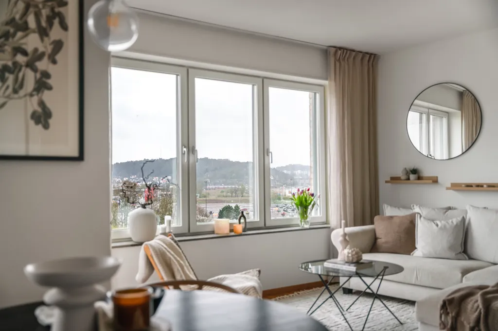 Soggiorno - Modern Flat with Corner View in Kvillebäcken