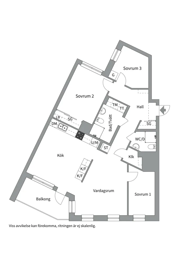 Planimetria - Apartment with Balcony in Uppsala