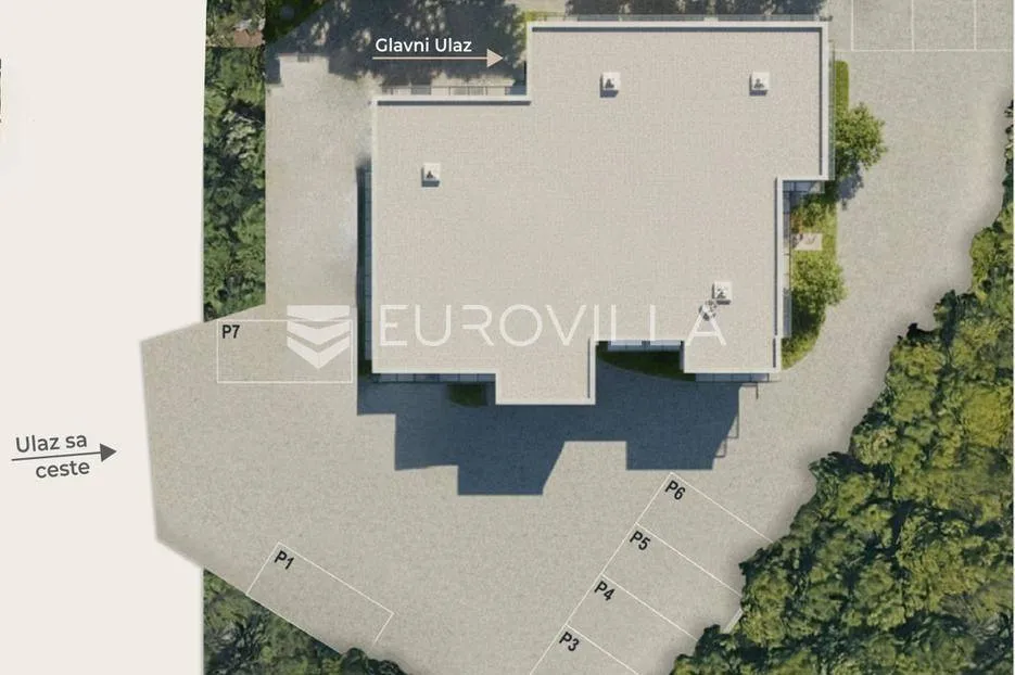 Vue aérienne - Two-Bedroom Apartment with Balcony in Viškovo