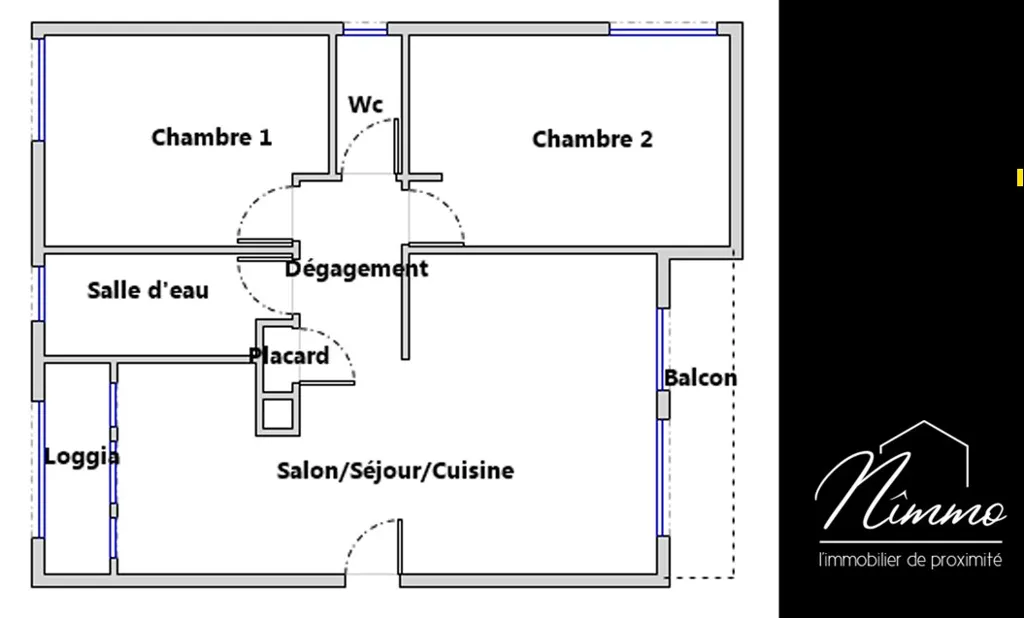 Plaan - Bright T3 Apartment with Balcony in Nîmes