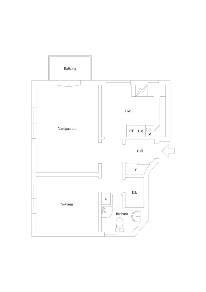 Planimetria - Apartment with Balcony in Huddinge