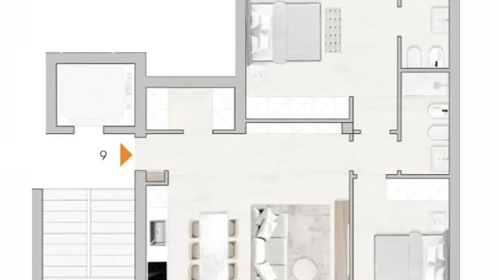 Floor Plan - Newly Built Apartment with Terrace in Florence