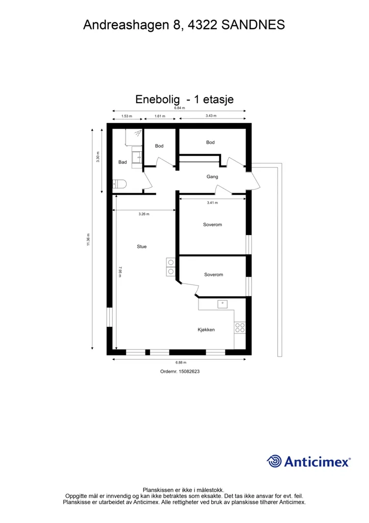 Plaan - Detached House with Double Garage in Ganddal