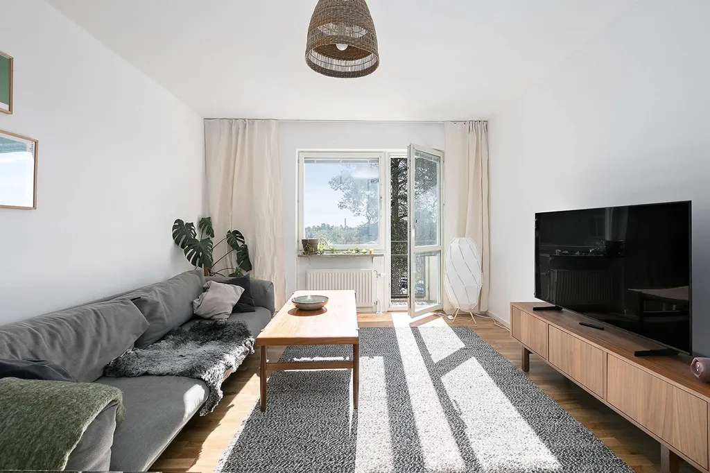 Living Room - Modern Flat with Balcony in Mariekäll