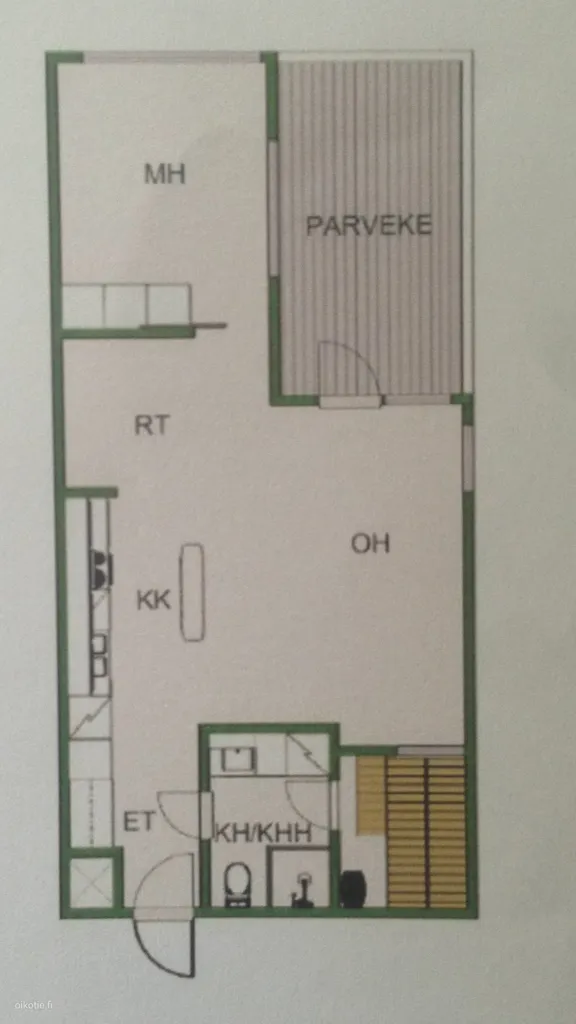 Floor Plan - Bright Penthouse with Sauna in Oulu