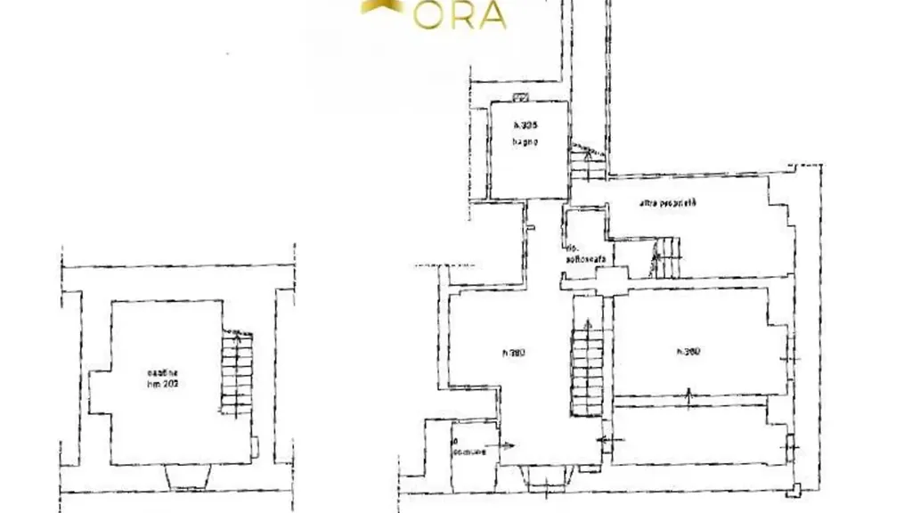 Plan - Historic Trilocale in Florence's Castello