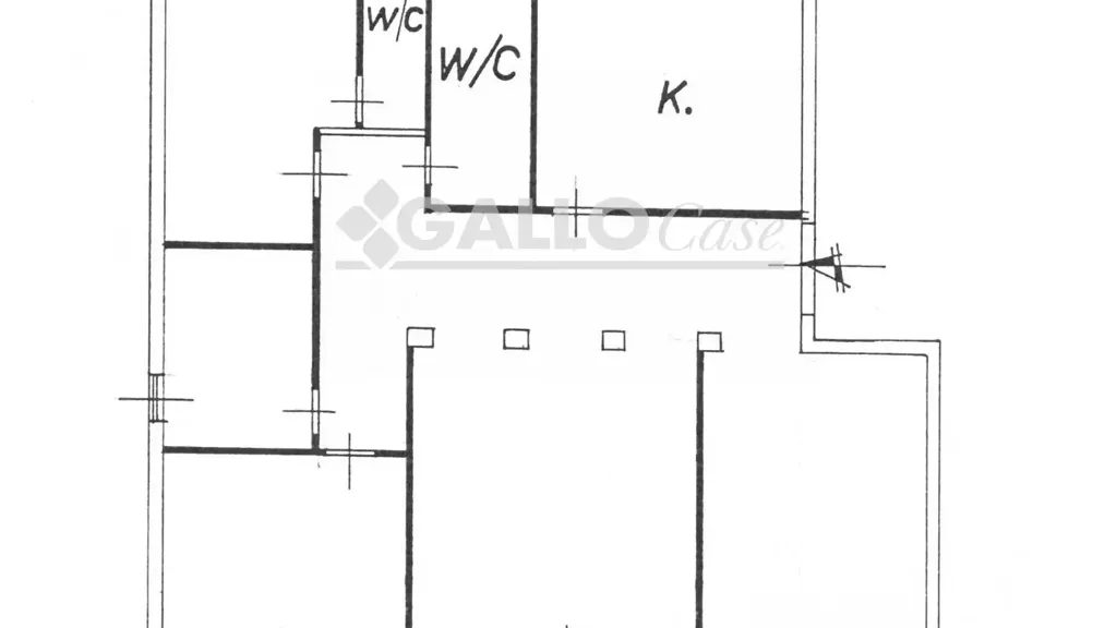 Plan - Central Apartment with Balconies in Cosenza