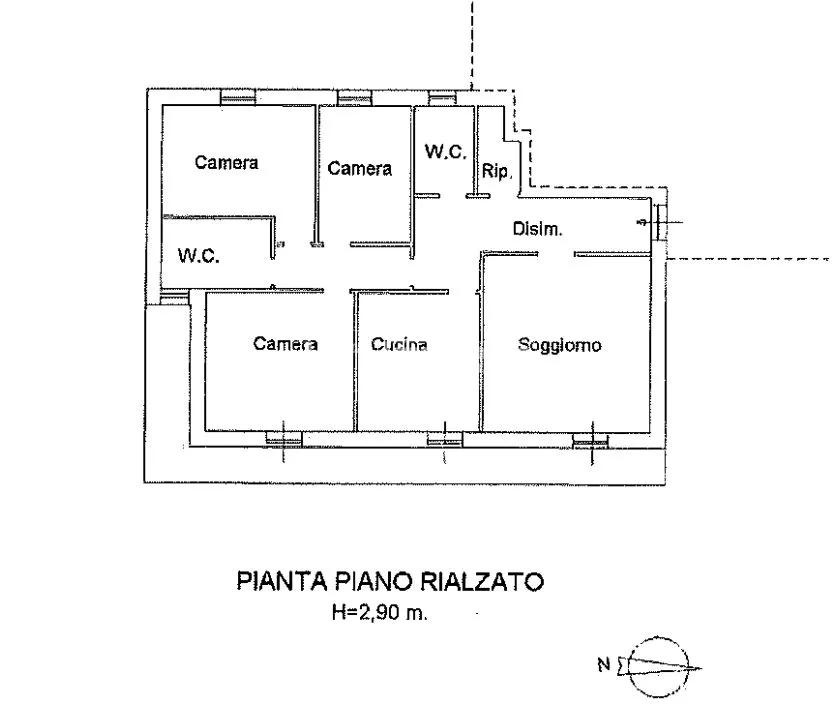 Plan - Spacious Apartment with Balcony in Pontestura