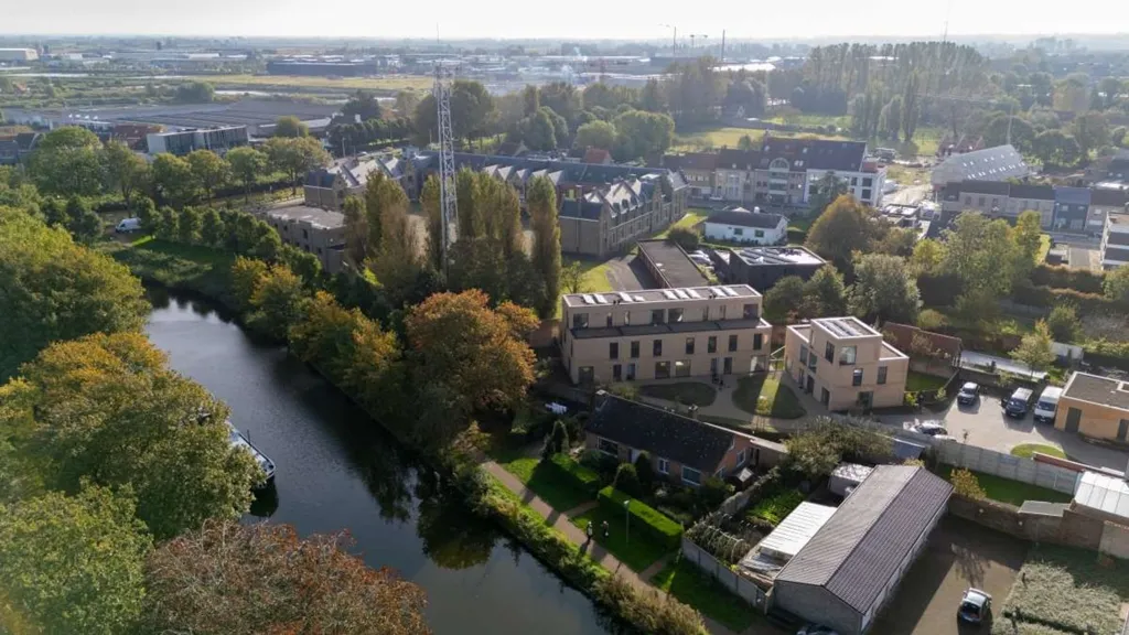 Vue aérienne - Penthouse avec 3 Chambres et 2 Terrasses à Veurne