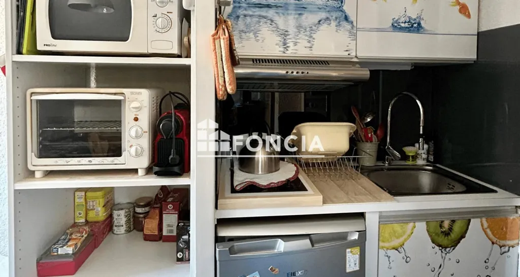 Cucina - Studio with Ski Access in Saint-François-Longchamp