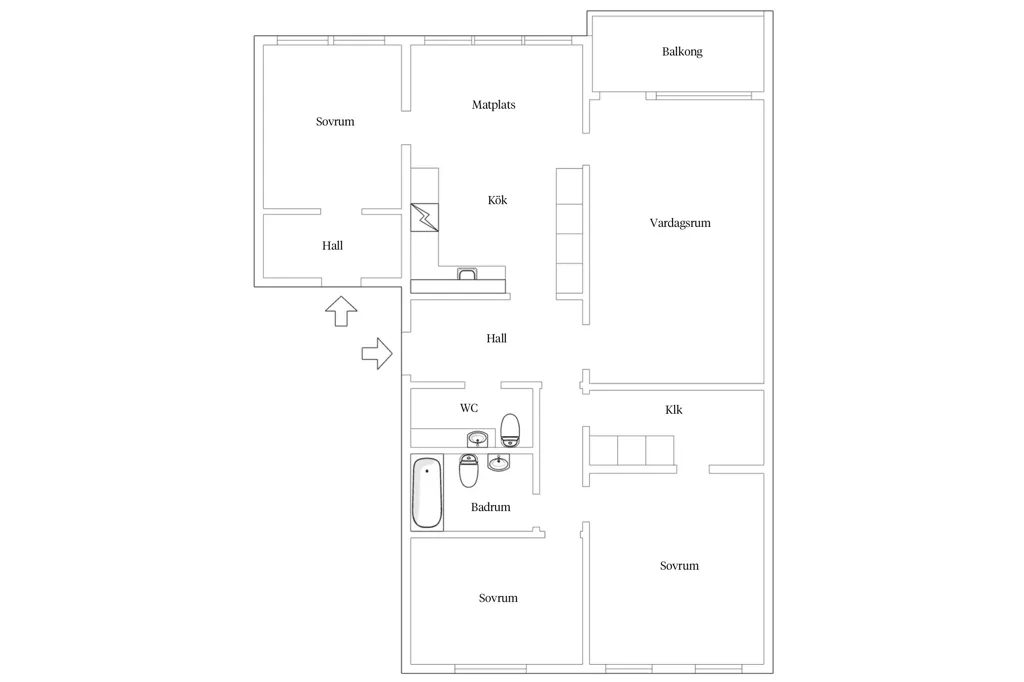 Plaan - Spacious Penthouse with Balcony in Lund