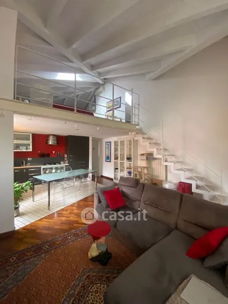 Séjour - Rustic Trilocale with Balcony in Piacenza