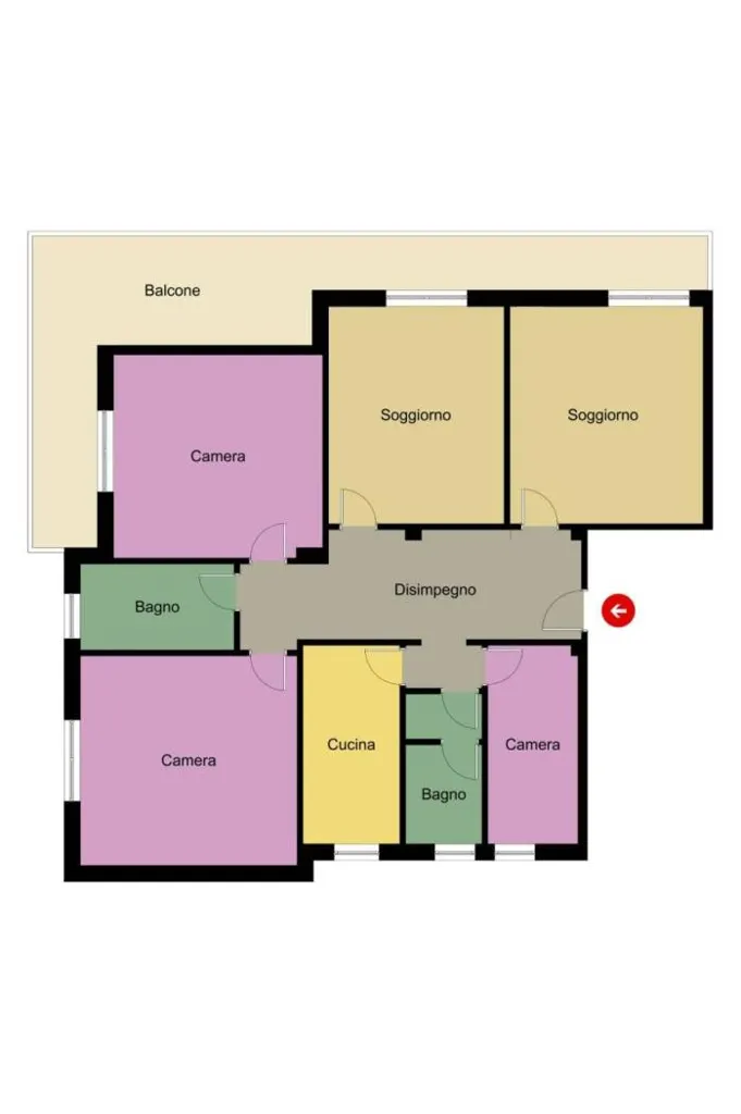 Plaan - Luxury Flat with Balcony in Rome
