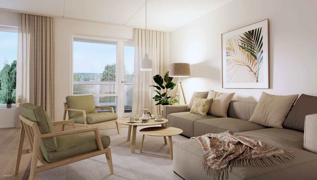 Soggiorno - Modern Apartment with Two Balconies in Tuusula