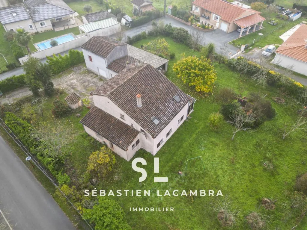 Vue aérienne - Maison de Caractère avec Terrain à Bâtir à Puygouzon