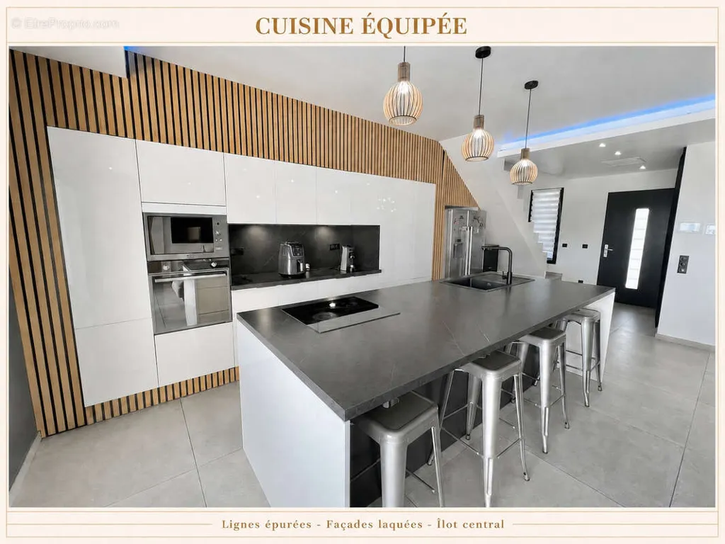 Köök - Contemporary Villa with Panoramic View in Nîmes