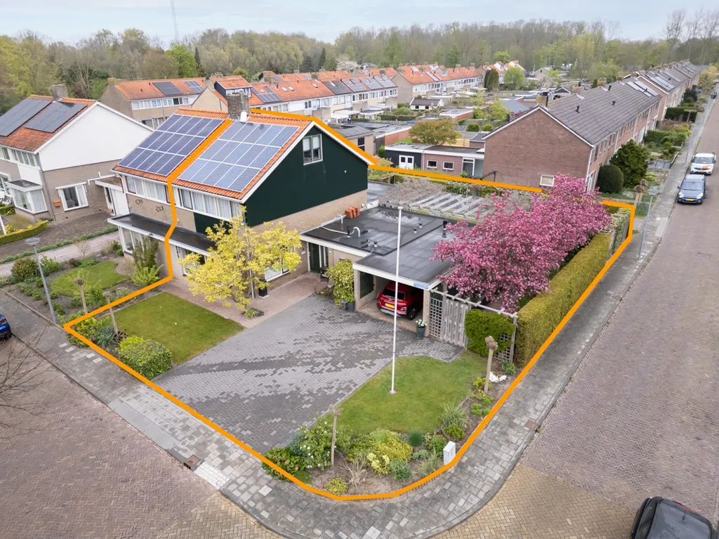 Vue aérienne - Two-Storey House with Garden in Wieringerwerf