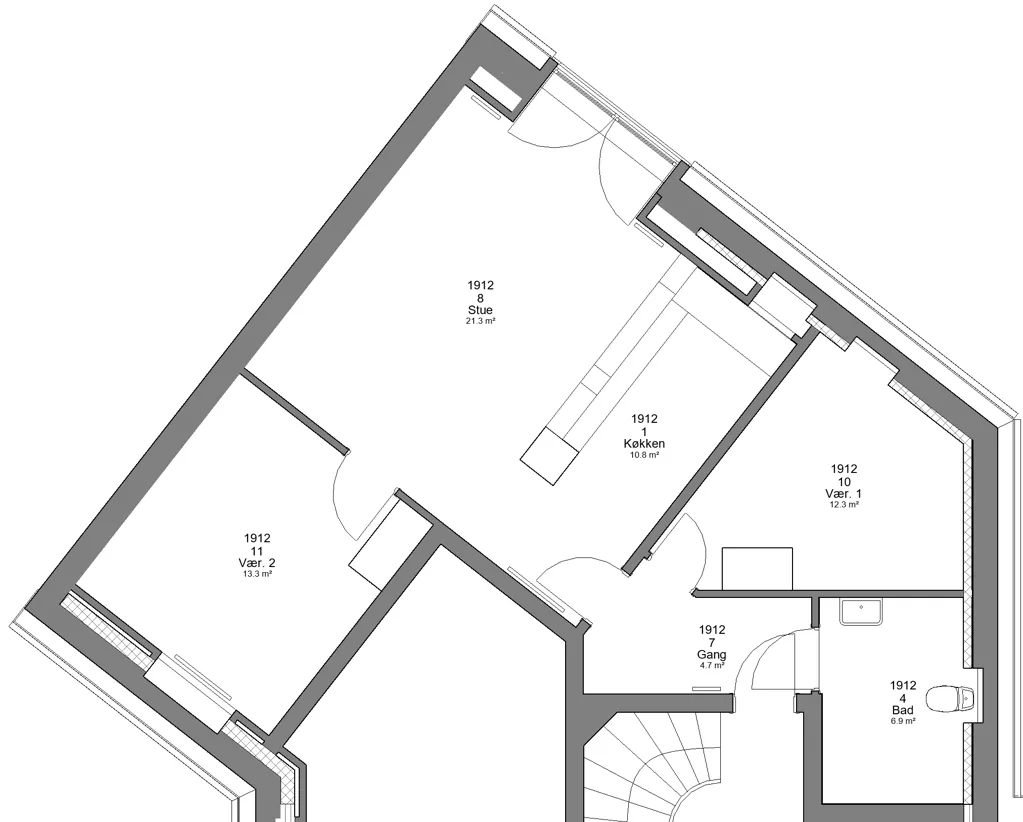 Planimetria - Three-Bedroom Flat in Varde