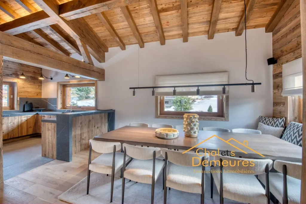 Söögituba - Luxury Chalet with Spa near Megève