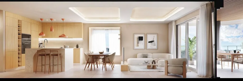 Kitchen - Modern Apartment with Rooftop Pool in Benijófar