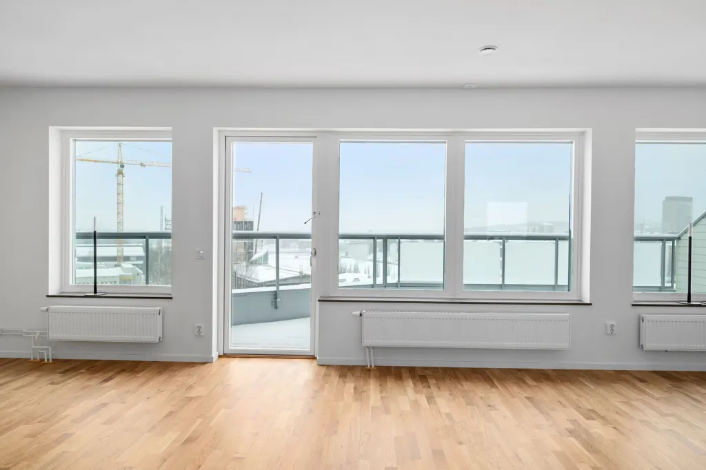 Living Room - Penthouse with River View in Skellefteå