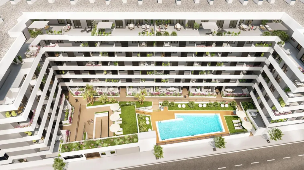 Vista aerea - 2-Bedroom Apartment with Pool in Águilas