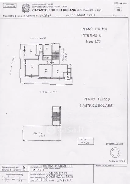 Planimetria - Panoramic Apartment with Balcony in Scalea