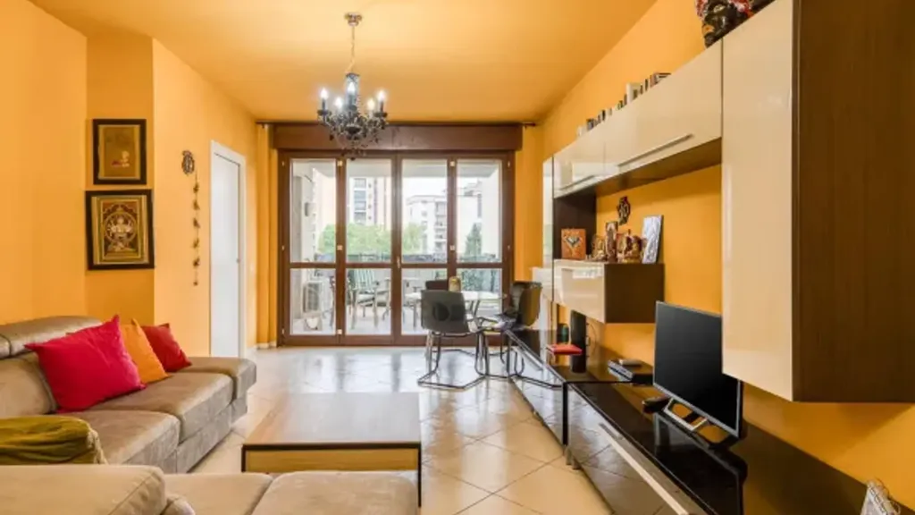 Living Room - Duplex with Panoramic Terrace in San Donato Milanese