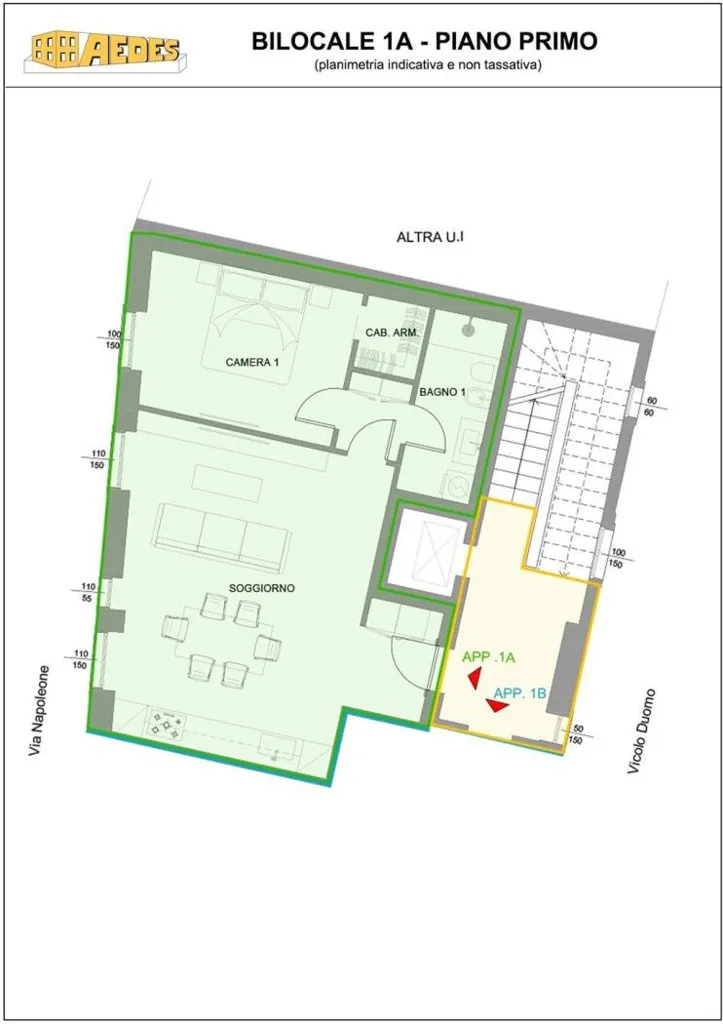 Floor Plan - Luxury Apartment with Panoramic Terrace in Monza