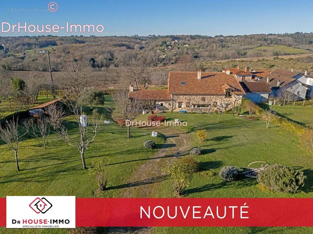 Õhuvaade - Pierced House with Garden in Chantérac