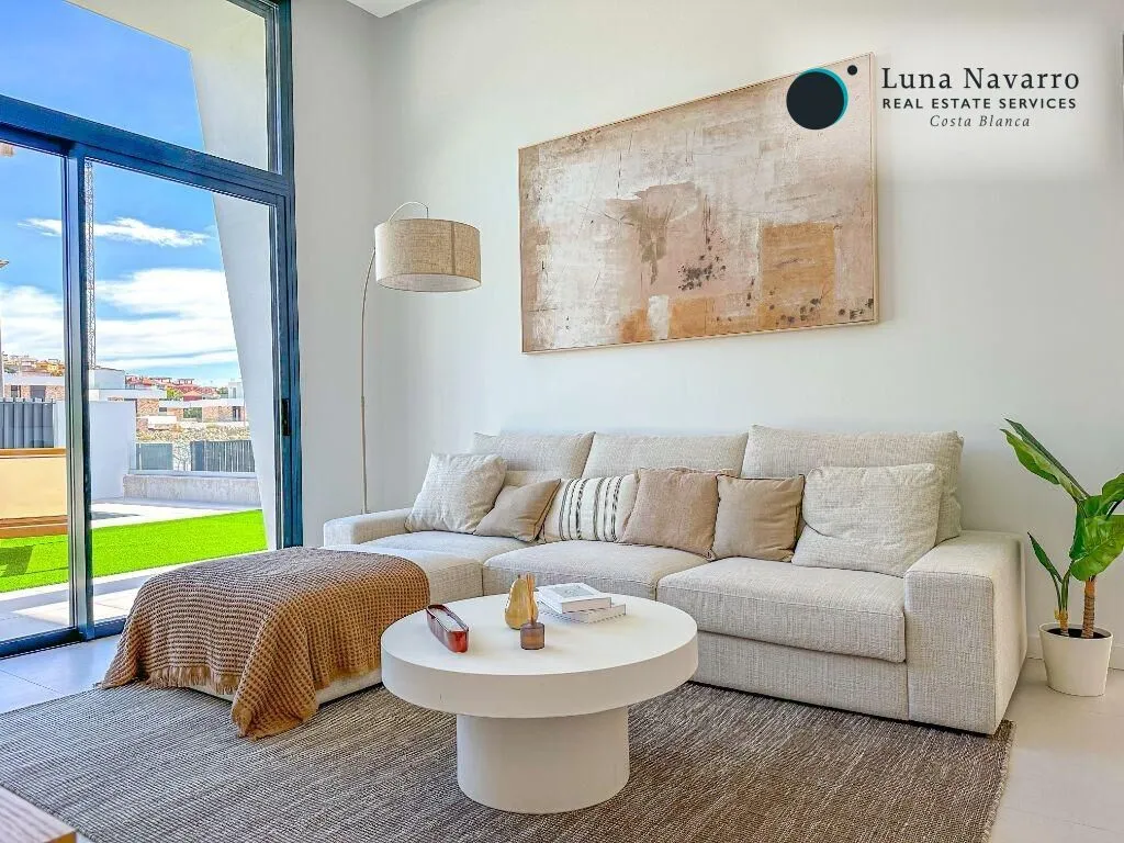Living Room - Modern Villa with Sea View in Finestrat