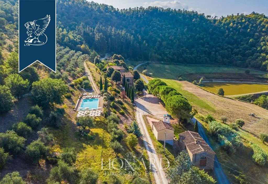 Vue aérienne - Historical Farmhouse with Pool in Dicomano