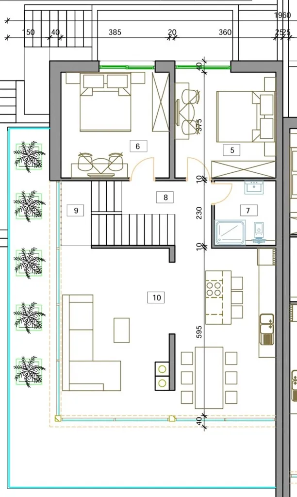Plan - Apartment with Sea View on First Floor in KRK