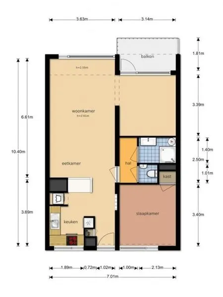 Plaan - Bovenwoning with Balcony in Utrecht