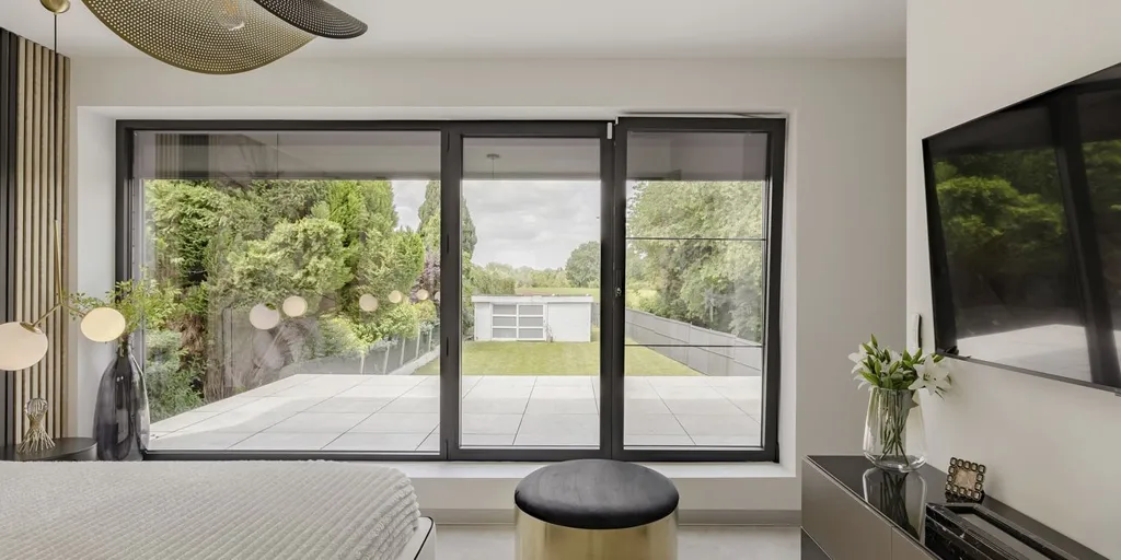 Bedrooms - Contemporary Villa with Field Views in Wemmel
