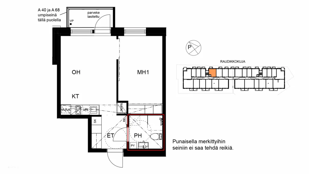 Plaan - Modern Studio with Parquet Balcony in Hakunila