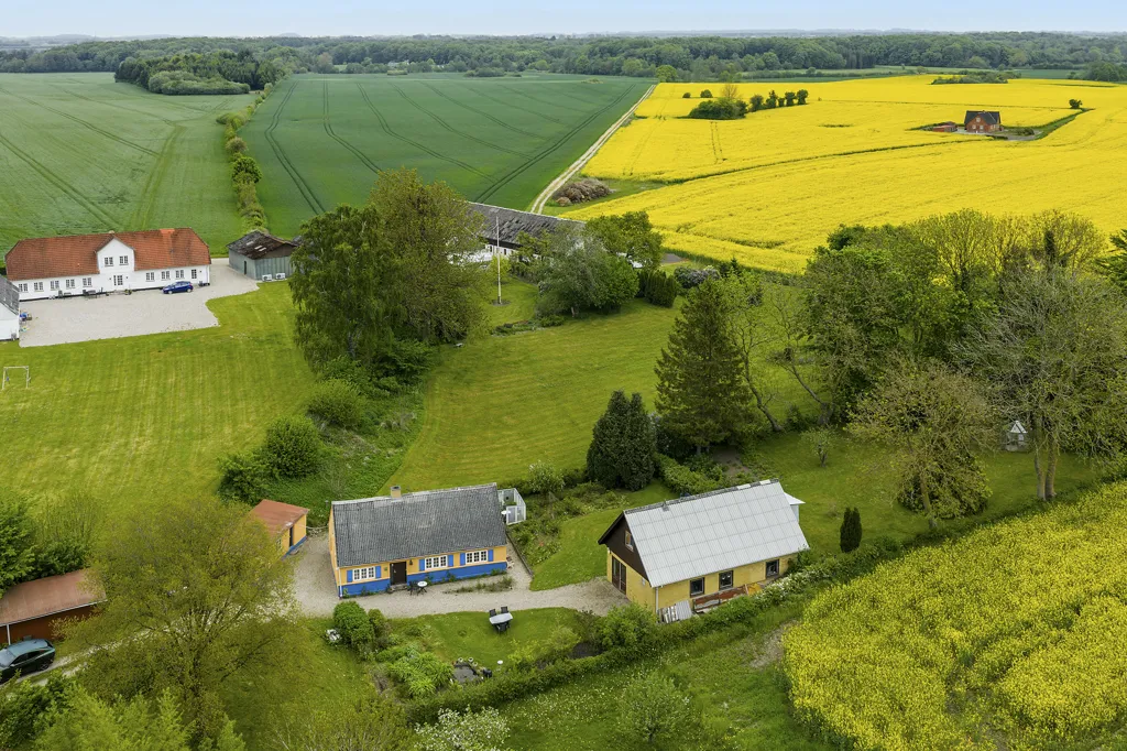 Vue aérienne - Villa with Workshop in Stenstrup