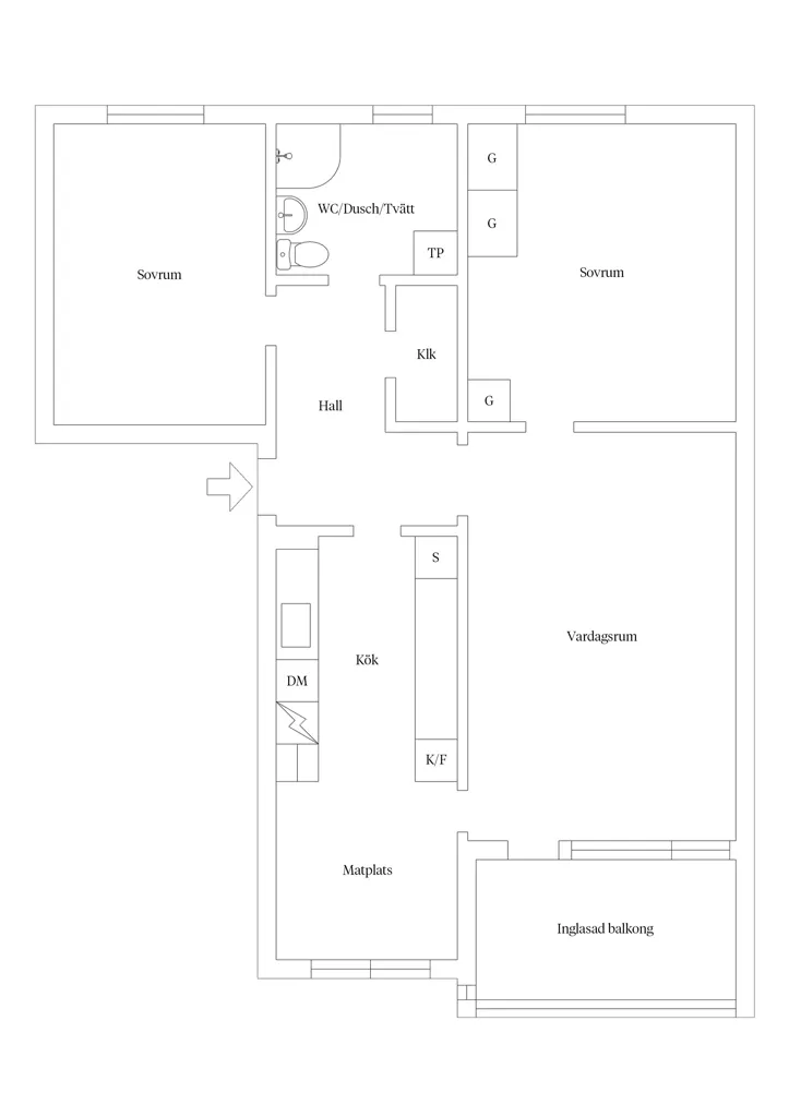 Planimetria - Apartment with Balcony in Röda Gatan, Kalmar